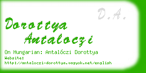 dorottya antaloczi business card