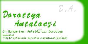 dorottya antaloczi business card